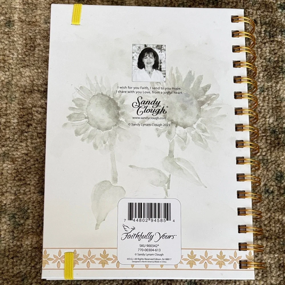 NWT Amazing Grace Sunflower Spiral Notebook